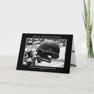 TARJETA CUMPLEAÑOS - BEBÉ - CASCO DEL MOTORISTA