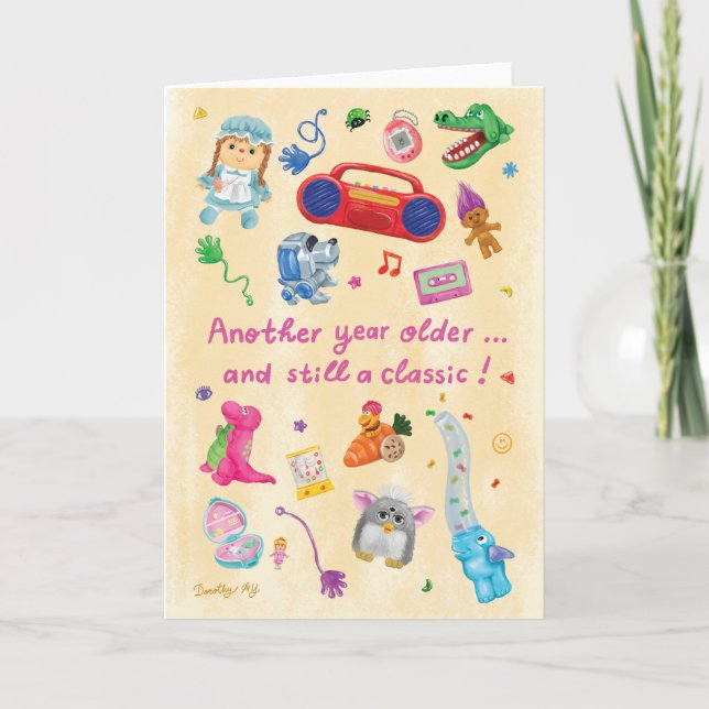 Tarjeta Cumpleaños Bebé de los 90 (Anverso)