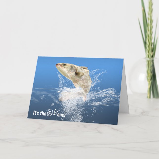 Tarjeta cumpleaños Big Fish Milestone (Anverso)