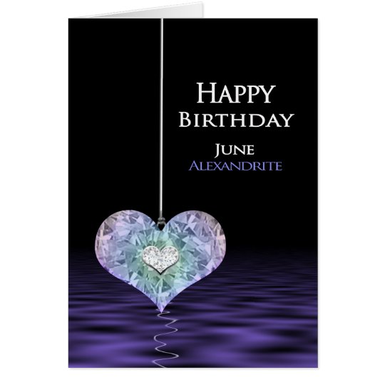 Tarjeta Cumpleaños - Birthstone - Alexandrite de JUNIO