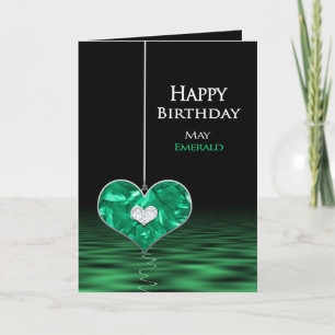 Tarjeta Cumpleaños - Birthstone - May - Emerald