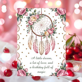 Tarjeta Cumpleaños Bohemio Floral Neutral