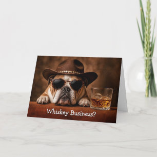 Tarjeta Cumpleaños Bonito y Divertido Bulldog Country Occi