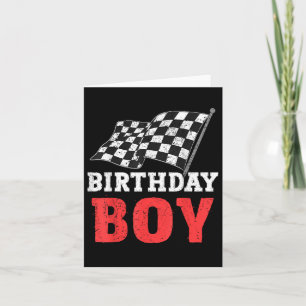 Tarjeta Cumpleaños Boy Race Car Carreras Car Driver Birthd