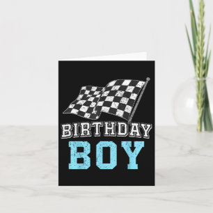 Tarjeta Cumpleaños Boy Race Car Carreras Car Driver Birthd