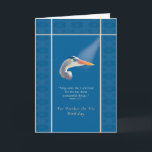 Tarjeta Cumpleaños, Brother, BI de la garza de azul<br><div class="desc">En el resplandor de la luz,  la garza de gran azul presta una imagen visual para el sentimiento expresado en el verso de la biblia en esta tarjeta de felicitación del cumpleaños. No dude en para cambiar el interior de la tarjeta para adaptarse a sus necesidades.</div>