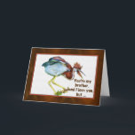 Tarjeta Cumpleaños, Brother, garza de Tricolored, humor<br><div class="desc">Esta garza de Tricolored con el mún pelo es cerca de cuatro semanas de viejo.   Él hace una tarjeta de felicitación chistosa espléndida del cumpleaños.</div>