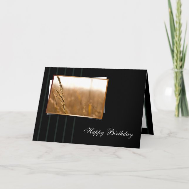 Tarjeta Cumpleaños cálido y elegante (Anverso)