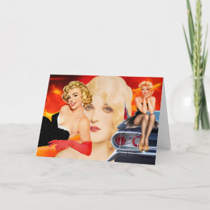 Tarjeta Cumpleaños Caliente Retro