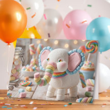 Cumpleaños caprichoso elefante de malvavisco