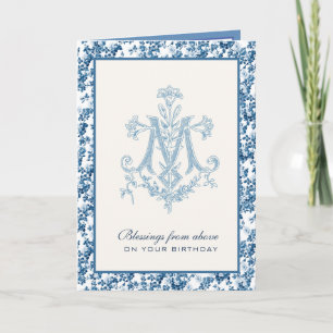 Tarjeta Cumpleaños católico de la Virgen Madre María