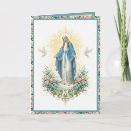 Tarjeta Cumpleaños Católico Nuestra Señora de la Gracia Fl