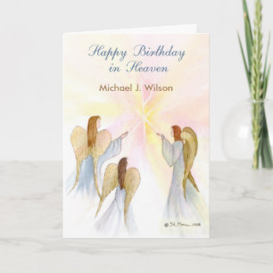 Tarjeta Cumpleaños celestial nombre personalizado, edad, e