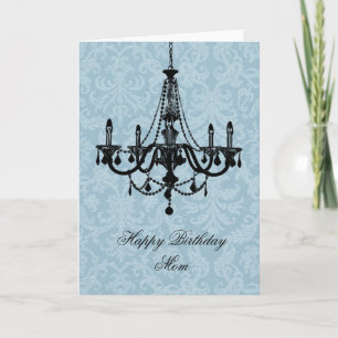 Tarjeta Cumpleaños Chic Chandelier