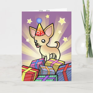 Tarjeta Cumpleaños Chihuahua (abrigo suave)