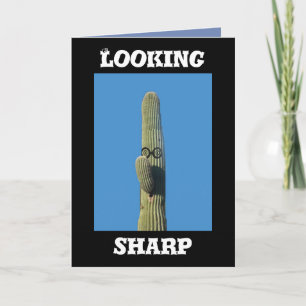 Tarjeta Cumpleaños chistoso del cactus del Saguaro que