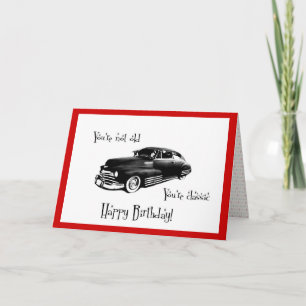 Tarjeta Cumpleaños clásico del automóvil