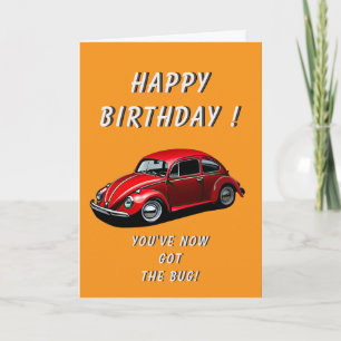 Tarjeta Cumpleaños clásico del automóvil