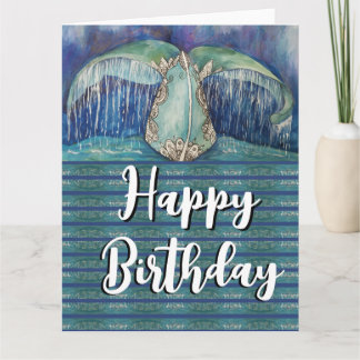 Tarjeta cumpleaños cola de ballena