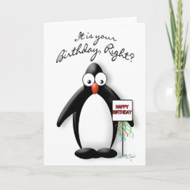TARJETA CUMPLEAÑOS - COLECCIÓN DEL PINGÜINO