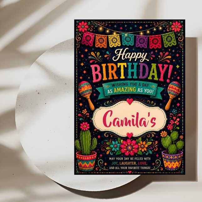 Tarjeta Cumpleaños Colorida Fiesta (Subido por el creador)