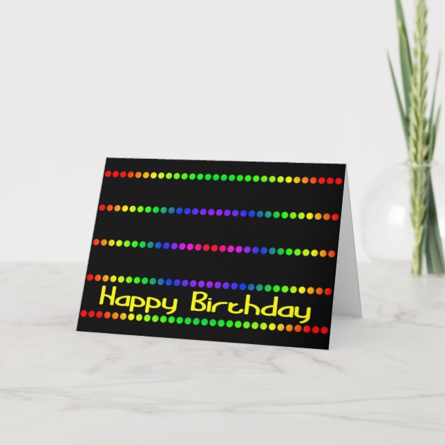 Tarjeta Cumpleaños colorido (Anverso)
