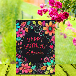 Tarjeta Cumpleaños Coloroso y Personalizado