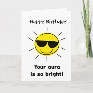 Tarjeta Cumpleaños con aura divertida