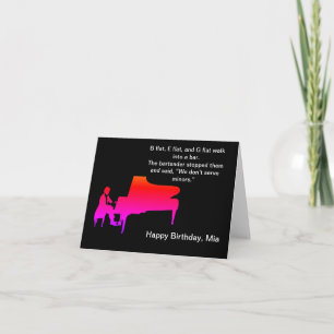 Tarjeta Cumpleaños con chiste de piano divertido