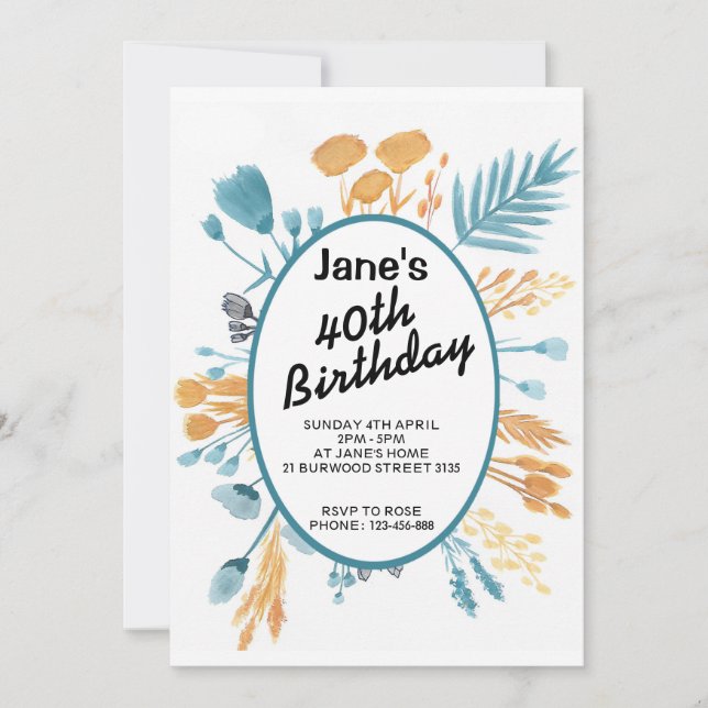 Tarjeta cumpleaños con diseño original (Anverso)