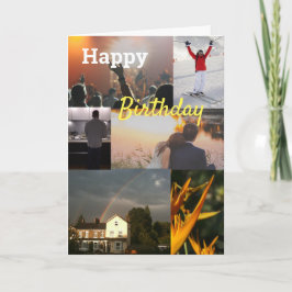 Tarjeta Cumpleaños con foto de collage personalizado