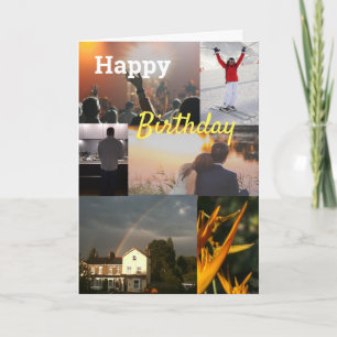 Tarjeta Cumpleaños con foto de collage personalizado
