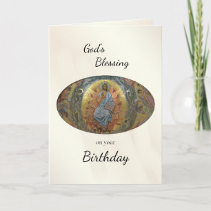Tarjeta Cumpleaños con la bendición de Dios Cristiano Orto