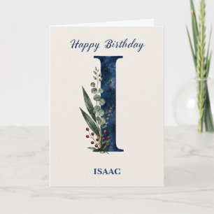 Tarjeta Cumpleaños con la letra I para él Personalizado No