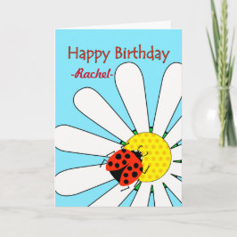 Tarjeta Cumpleaños con Ladybug y el Frente Personalizado D