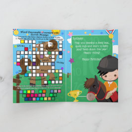 Tarjeta Cumpleaños con Mensaje Secreto de Niños Adorables 