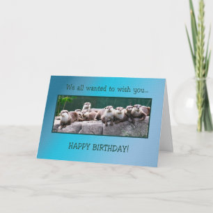 Tarjeta Cumpleaños con nutrias