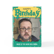 Cumpleaños con portada de libro de terror personal