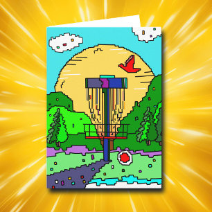 Tarjeta Cumpleaños con tema de Disc Golf