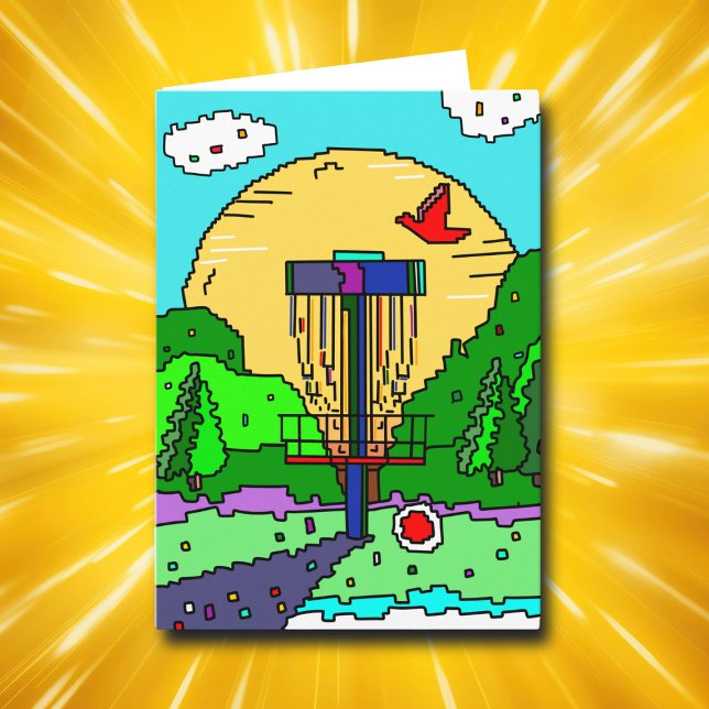 Tarjeta Cumpleaños con tema de Disc Golf (Subido por el creador)