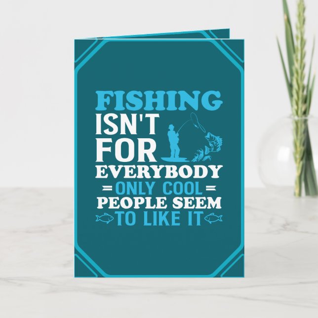 Tarjeta Cumpleaños con tema de pesca (Anverso)