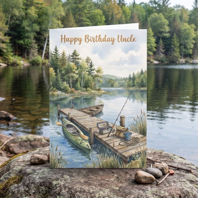 Tarjeta Cumpleaños con tema de pesca para el tío (Subido por el creador)