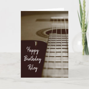 Tarjeta Cumpleaños con temas de guitarra