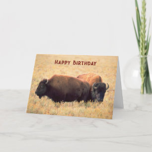 Tarjeta Cumpleaños con un par de venados en la pradera