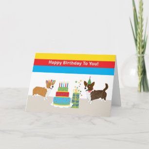 Tarjeta Cumpleaños Corgi
