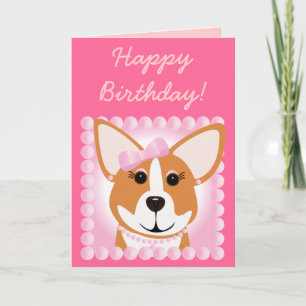 Tarjeta Cumpleaños! Corgi Lady