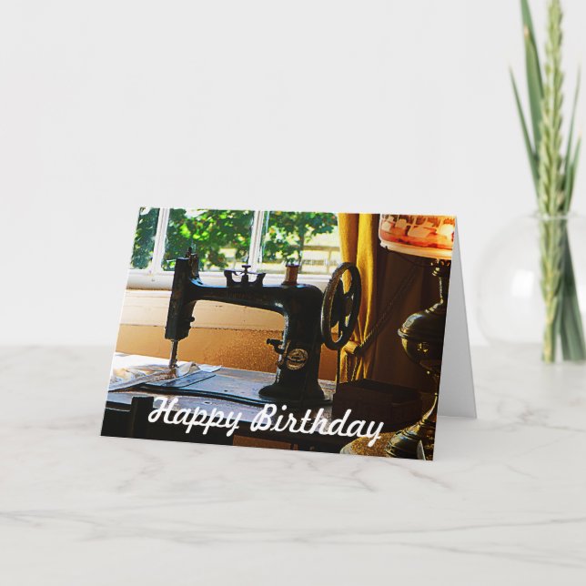 Tarjeta Cumpleaños - Costura (Anverso)