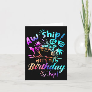 Tarjeta Cumpleaños Cruise Ship Trip Summer Vacation Tees U