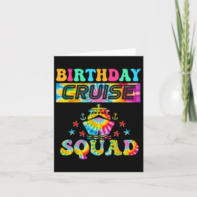 Tarjeta Cumpleaños Cruise Squad Vacation Mating F (Anverso)