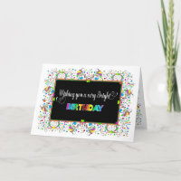 Cumpleaños, cualquier persona, colores vivos en
